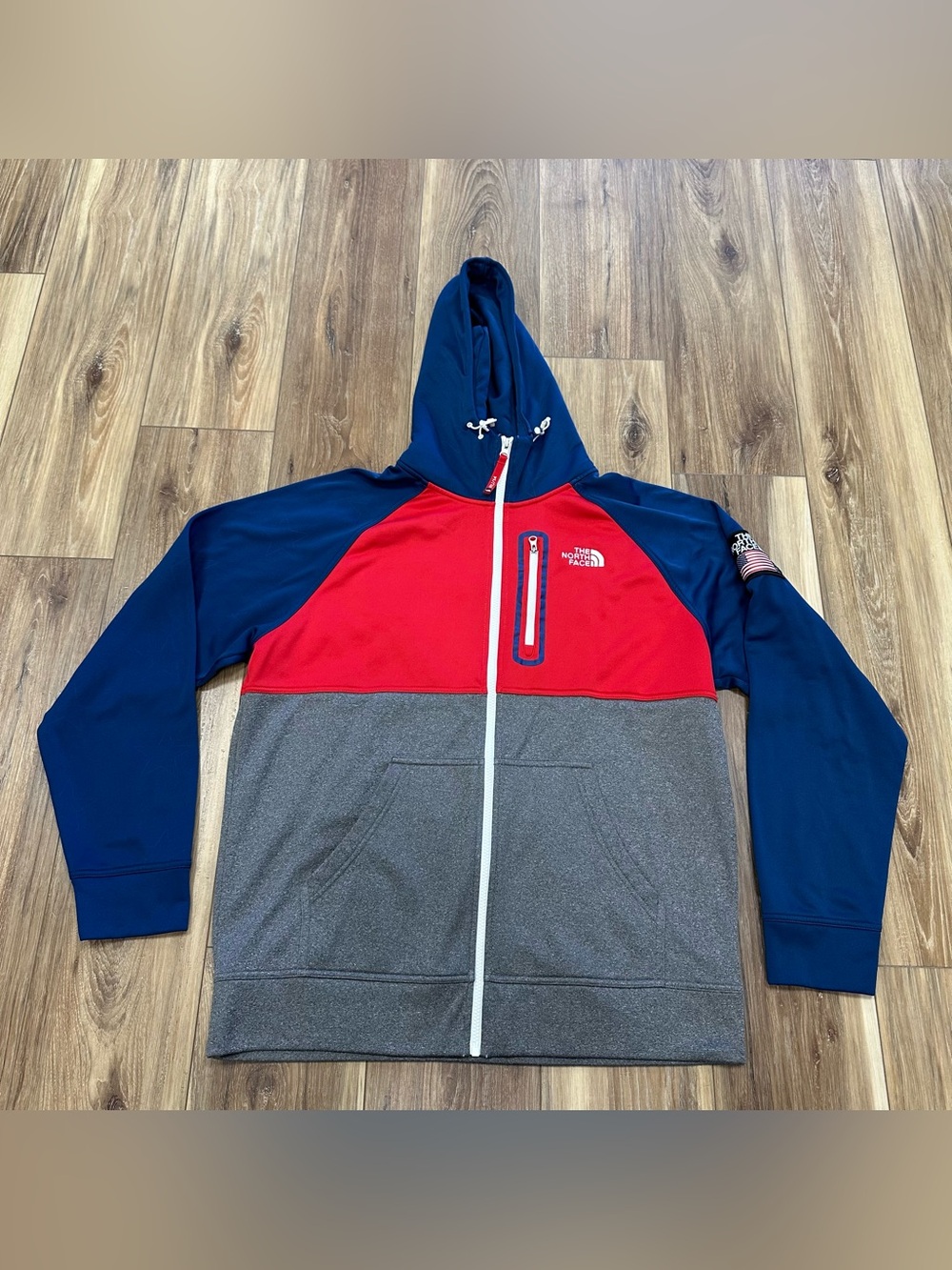 The North Face Team USA 2014 Sochi Olympics RU/14 Full Zip Hoodie, XL